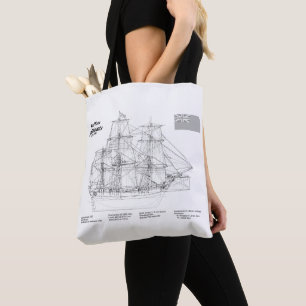 Tote Bag HMS Bounty - Plan directeur des expéditions BD