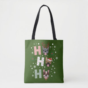 Tote Bag Ho Ho Ho French Bulldog Joyeux Noël