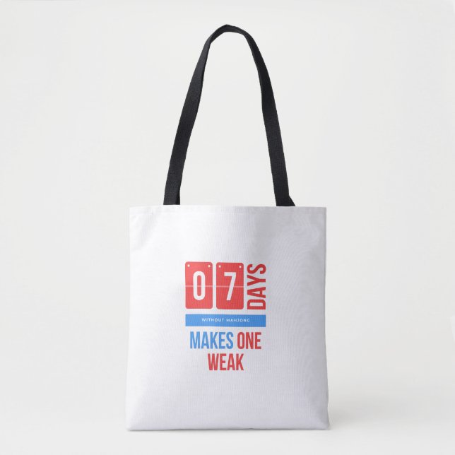 Tote Bag Hobby drôle de mahjong (Devant)