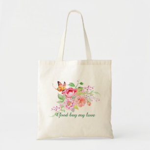 Tote Bag holiES - Bouquet de fleurs de printemps d'aquarell