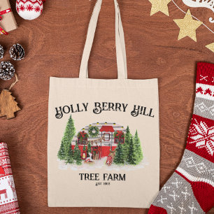 Tote Bag Holly Berry Hill Tree Farm