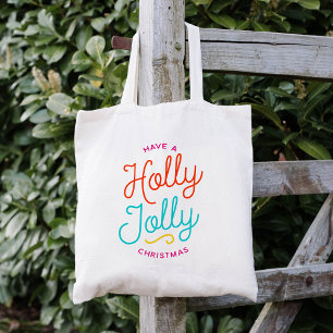 Tote Bag Holly Jolly Christmas