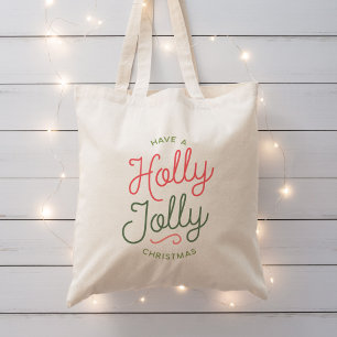 Tote Bag Holly Jolly Christmas