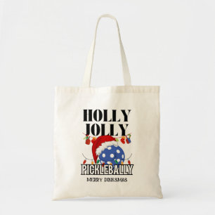 TOTE BAG HOLLY JOLLY PICKLEBALLY