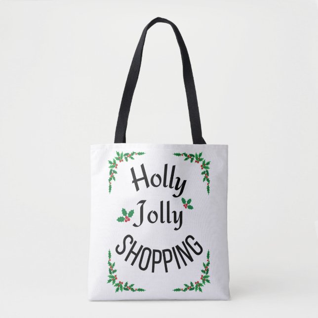 Tote Bag Holly Jolly Shopping Hiver Vacances (Devant)
