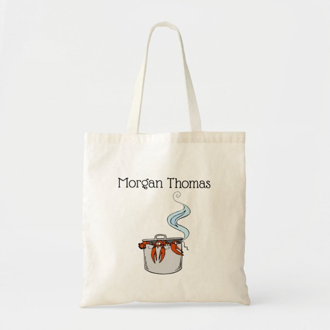 Tote Bag Homard drôle dans un pot (Devant)