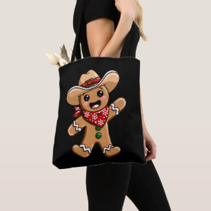 Tote Bag Homme en pain d'épices Chapeau de cowboy Bandana N