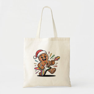 Tote Bag Homme en pain d'épices jouant de la guitare électr
