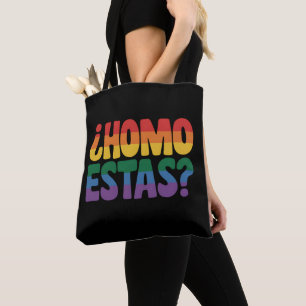 Tote Bag Homo Estas Drôle Espagnol Mexicain Gay Ally LGBTQ