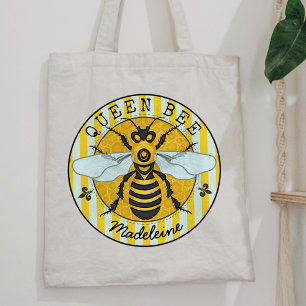 Tote Bag Honeybee Bumblebee Queen Bee Jolie Personnalisé