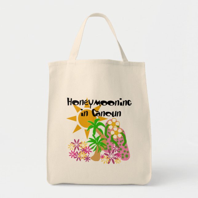 Tote Bag Honeymooning dans Cancun (Devant)