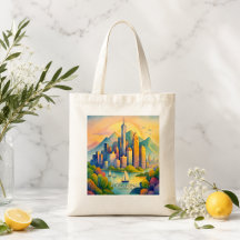 Hong Kong ciel Watercolor | Gif de voyage
