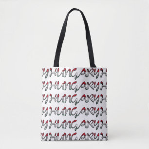 Tote Bag Hongrie Drapeau Typographie couleur Pays européen