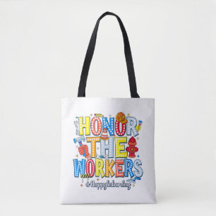 Tote Bag Honorer Les Travailleurs Bonne Fête Du Travail