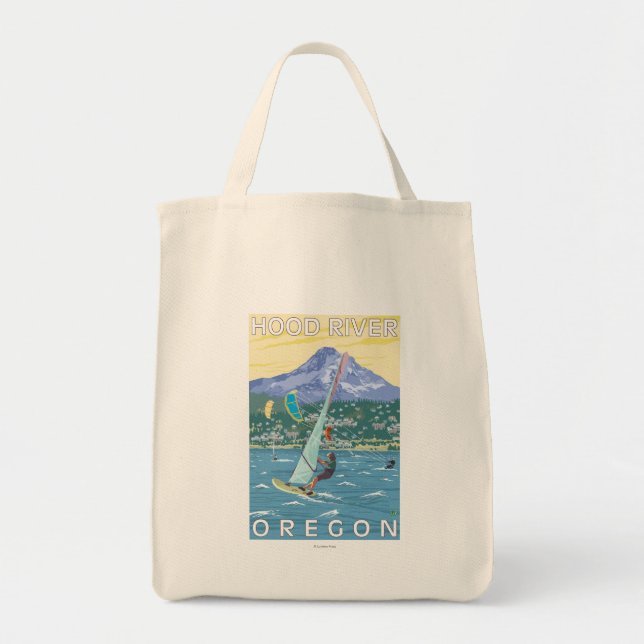 Tote Bag Hood River, ORWind Surfers & Kite Boarders (Devant)