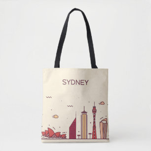 Tote Bag Horizon de griffonnage de Sydney, Australie  