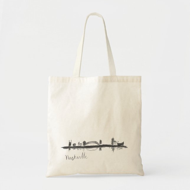 Tote Bag Horizon esquissé de Nashville (Devant)