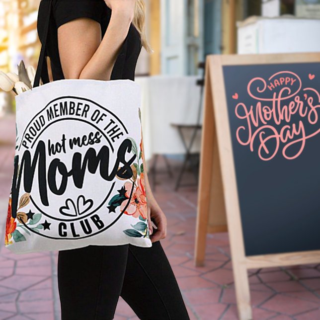 Tote Bag Hot Mess Maman Fête des mères Fourre-tout (Créateur téléchargé)