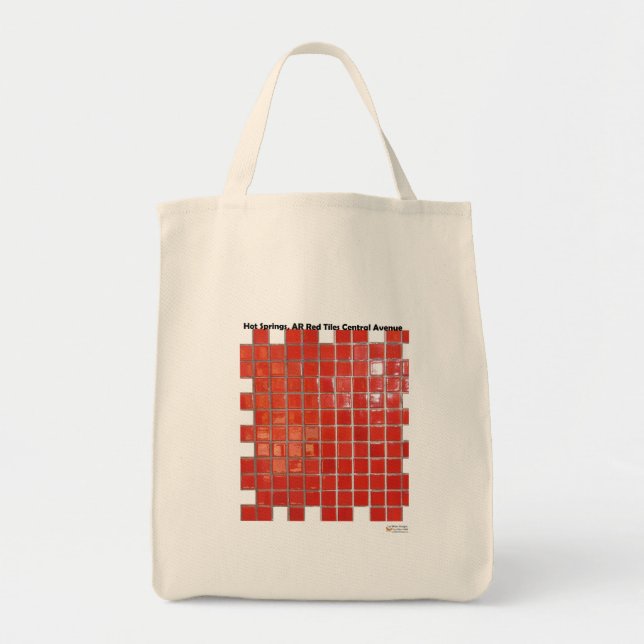 Tote Bag Hot Springs, AR Red Tiles Central Ave Dons (Devant)
