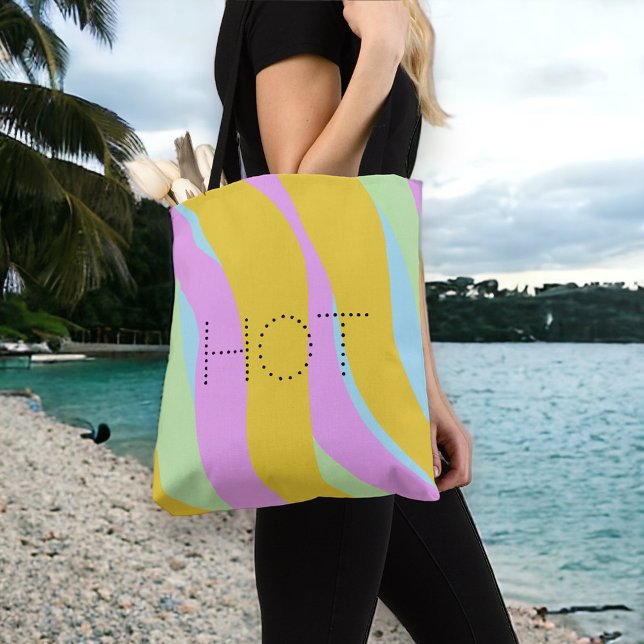 Tote Bag Hot Tropical Print Neon Pastel par ©Cathy Thompson (Créateur téléchargé)