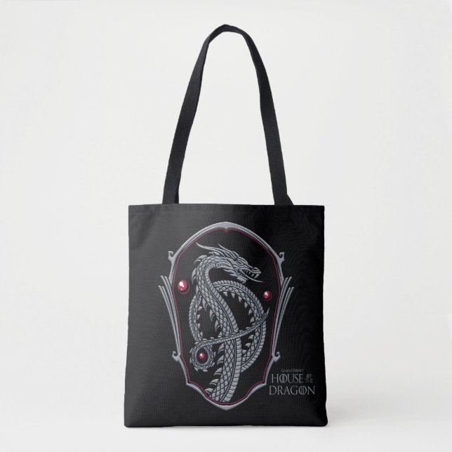 Tote Bag HOUSE of the Dragon | Silver Dragon Crest (Devant)