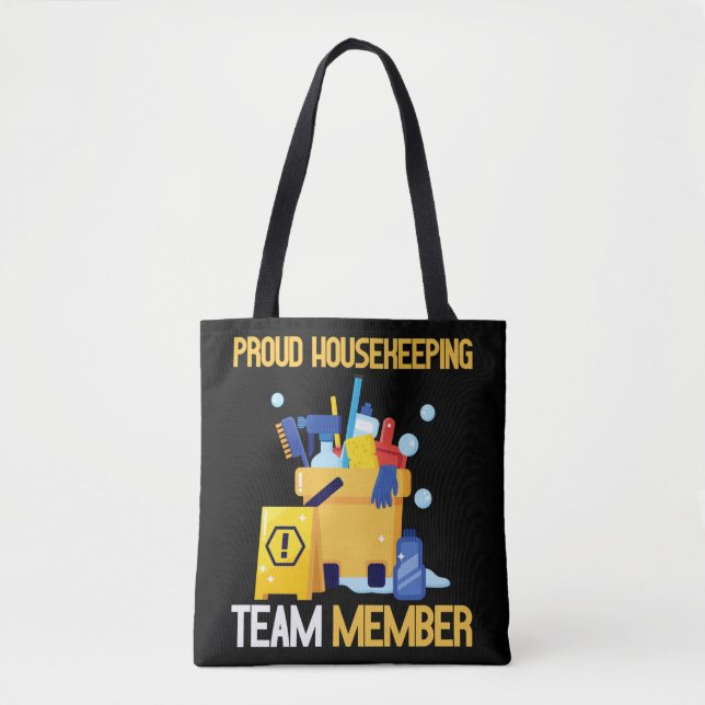 Tote Bag Housekeeping Cleaning Team Proud Housekeeper (Devant)