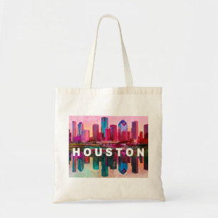 Tote Bag Houston Skyline Abstrait Art