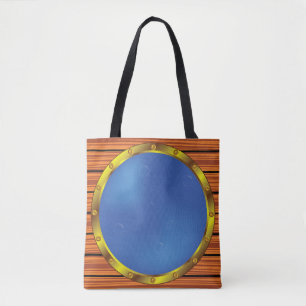 Tote Bag Hublot de navire nautique avec eau bleue