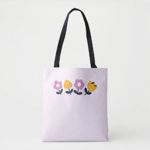 Tote Bag Hugs d'avril et nez mouillé - partie florale