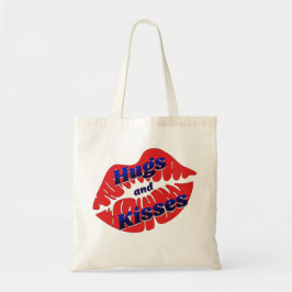Tote Bag Hugs et baisers Lèvres Valentine Lover