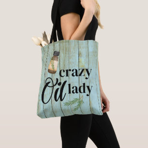 Tote Bag Huile folle Lady Pun Aromathérapie Essentiel Huile
