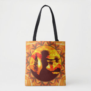 Tote Bag Hula Dancer Palms