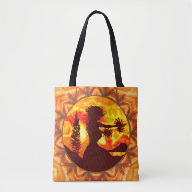 Tote Bag Hula Dancer Palms (Devant)