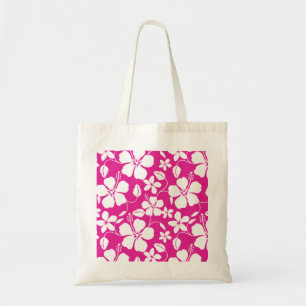 TOTE BAG HULA HAÏIENNE (HIBISCUS) ROSE CHAUDE
