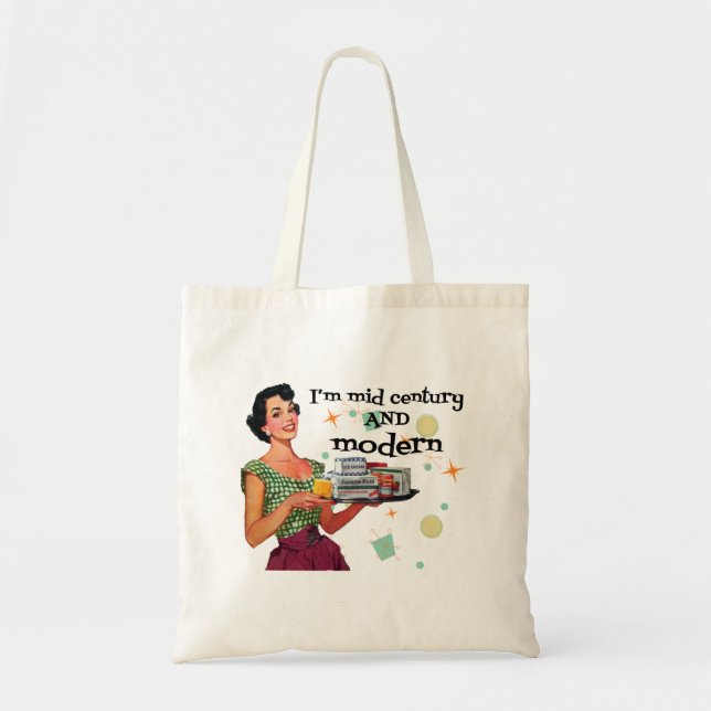Tote Bag Humoristique mi-siècle et moderne rétro (Devant)