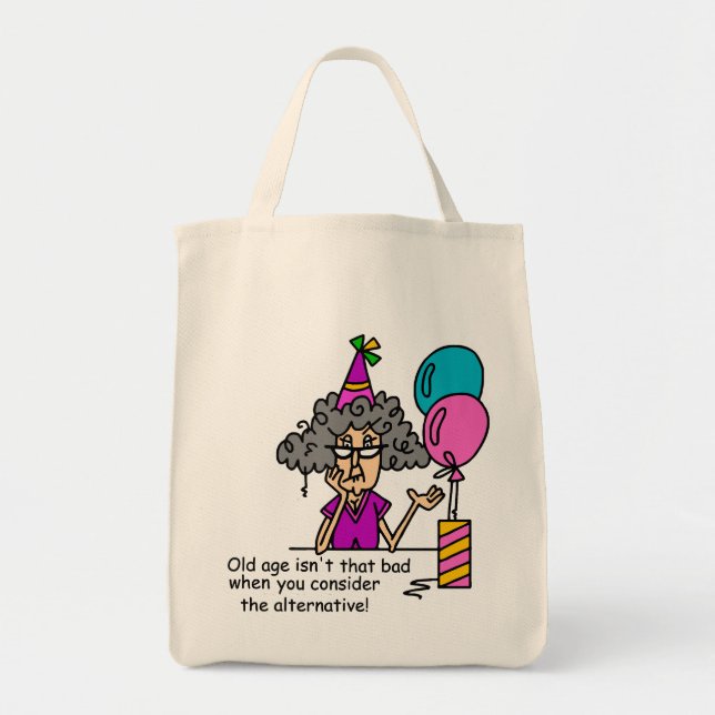 Tote Bag Humour alternatif d'anniversaire (Devant)