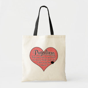 Tote Bag Humour de chien d'empreintes de pattes de Pugalier