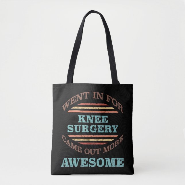 Tote Bag Humour de récupération de chirurgie du genou (Devant)