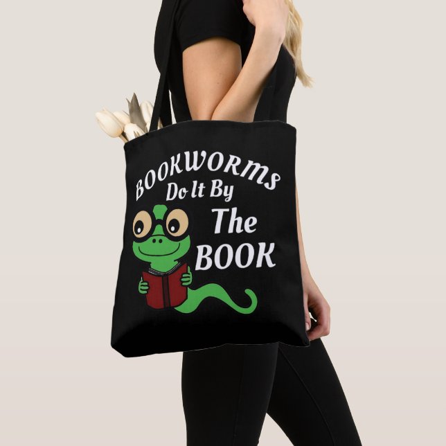 Tote Bag Humour de ver de livre (De près)