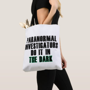 Tote Bag Humour des enquêteurs paranormal (Noir)