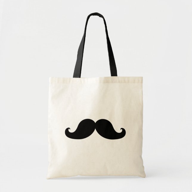 Tote Bag Humour noir drôle de moustache (Devant)