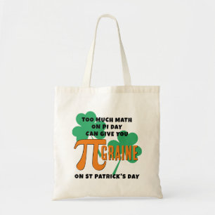 Tote Bag Humour Pi Day St Patrick's Day Math