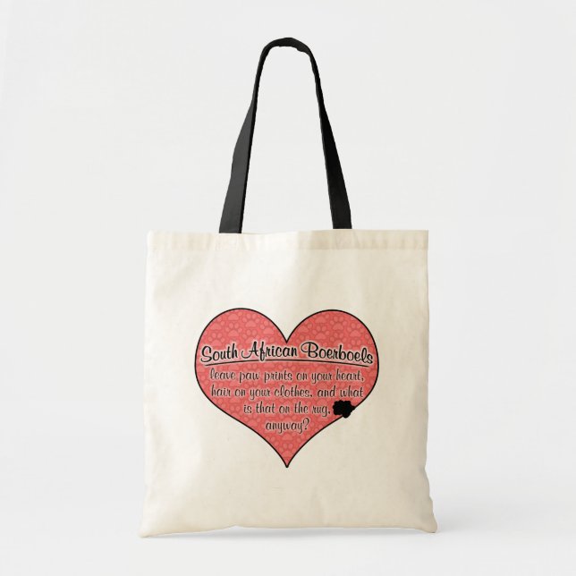 Tote Bag Humour sud-africain de chien d'empreintes de (Devant)