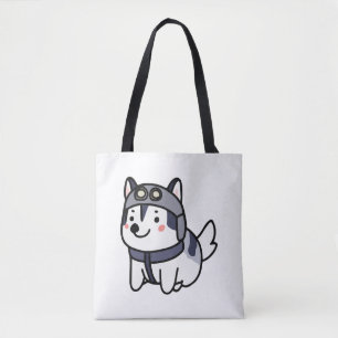 Tote Bag Husky Pilot Amoureux des chiens Malamute