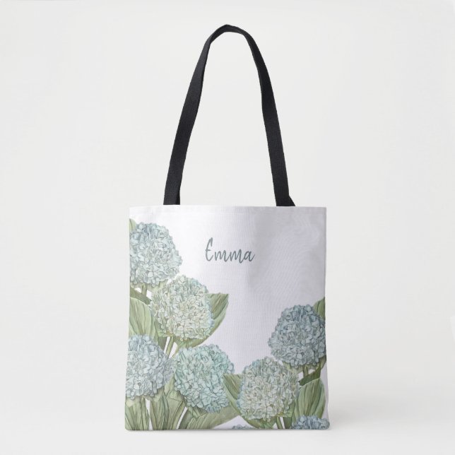 Tote Bag Hydrangea Bleu (Devant)