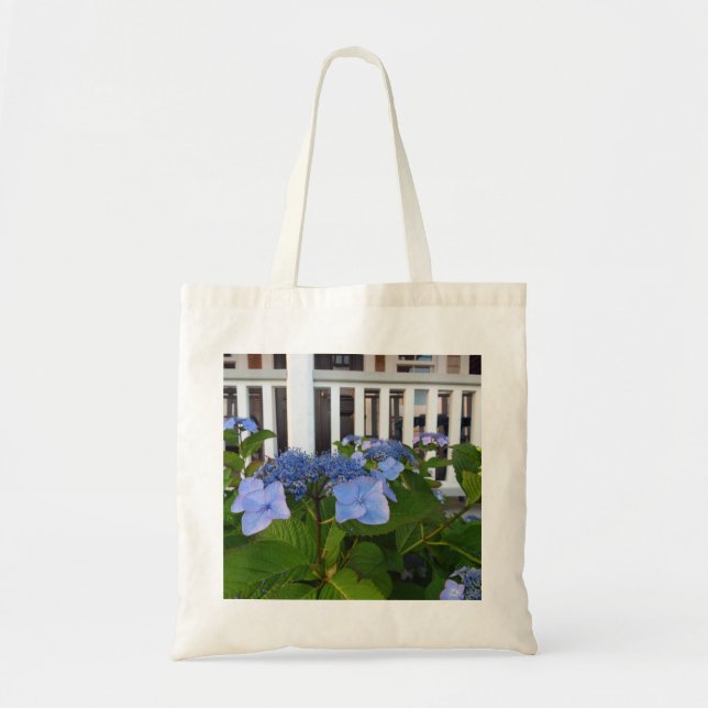 Tote Bag Hydrangea et Porch victorienne - Martha's Vineyard (Devant)