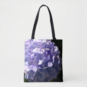 Tote Bag Hydrangea violet fleurs violettes pour la mariée