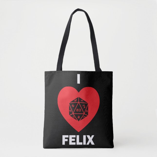 Tote Bag I <3 Felix Fourre-tout (foncé) (Devant)