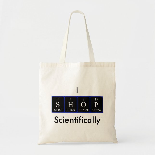Tote Bag I Acheter scientifiquement périodique table mot sa (Devant)