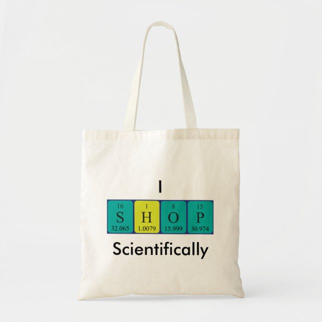 Tote Bag I Acheter scientifiquement périodique table mot sa (Devant)